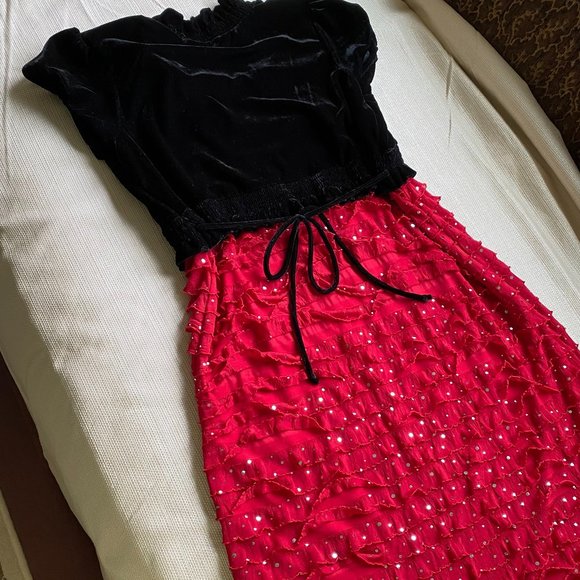 Speechless Shimmery Red Dress - Picture 2 of 2